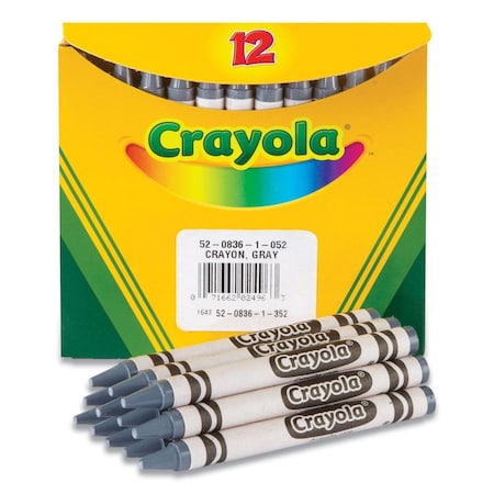 Pen2Paper Bulkl Crayons, Gray, 12PK PE3761104